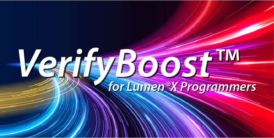 Data I/O Increases Programming Performance by up to 64% on Lumen®X Programmers with VerifyBoost...